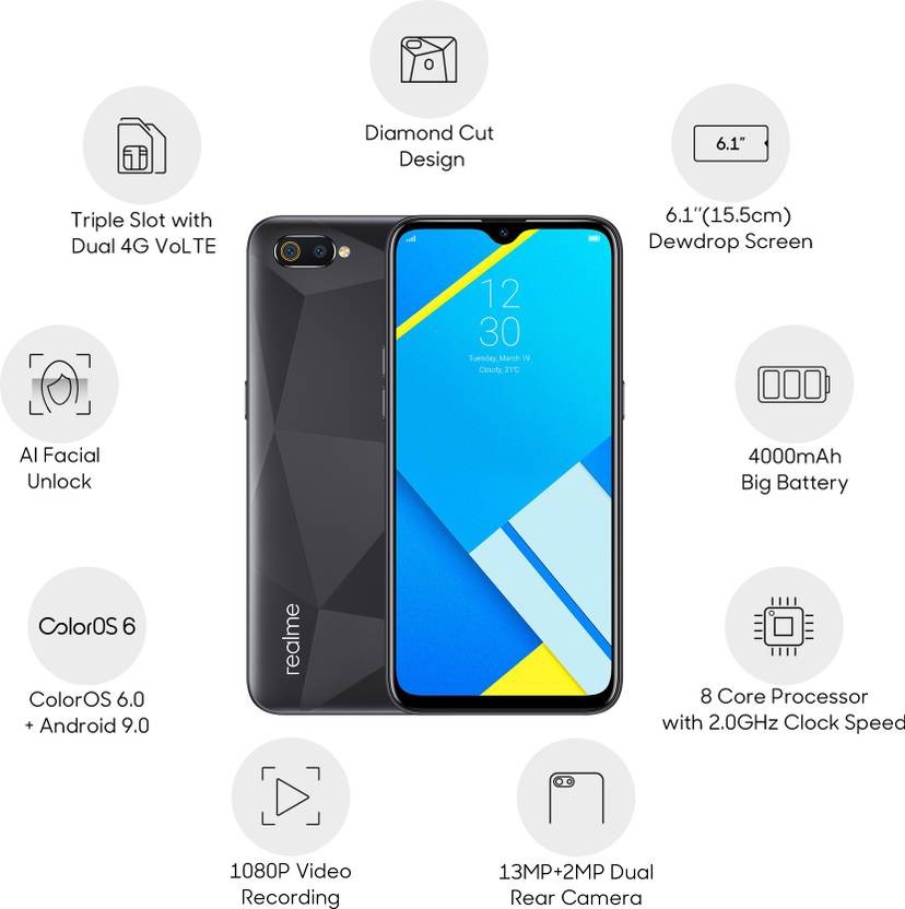 realme C2 BLUE 32GB ROM 2GB RAM