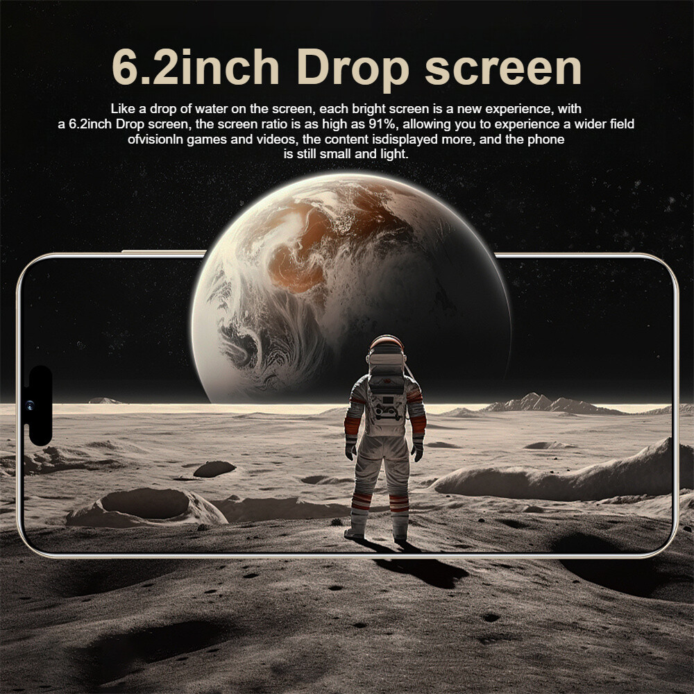 i15 Pro Max Smartphone Android 6.2” Unlocked 4+64GB 5000mAh 12+24MP Dual SIM