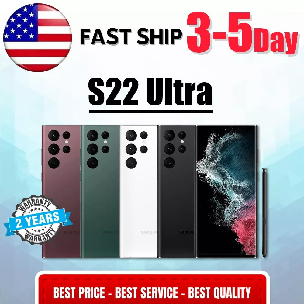 🔥NEW SEALED Samsung Galaxy S22 Ultra 5G Factory Unlocked 128GB+8GB ALL GSM CDMA