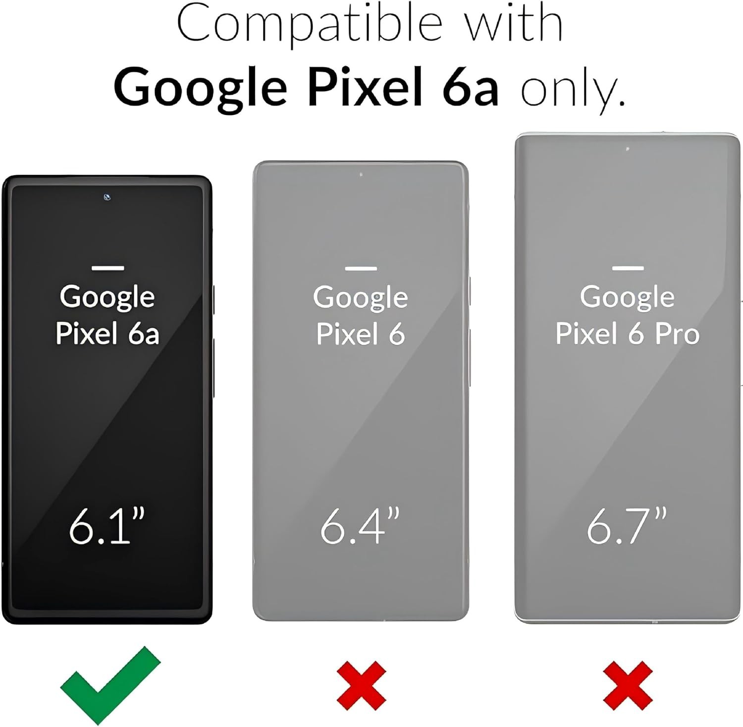 for Pixel 6A Case, Heavy Duty Full-Body Shockproof Case for Google Pixel 6A 5G 6
