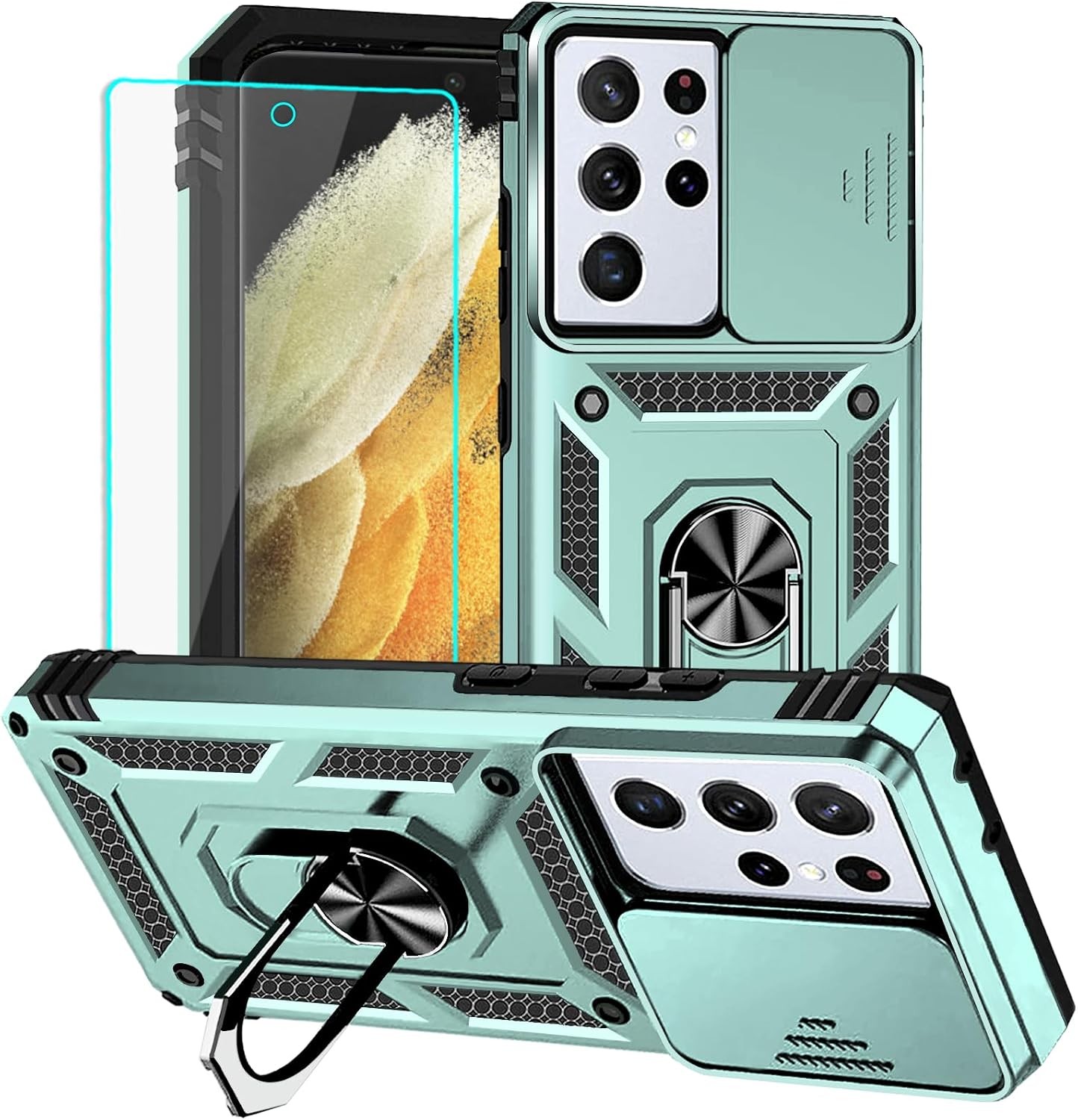 Samsung Galaxy S21 Ultra Case with Screen Protector: Military Grade 20ft. Drop T