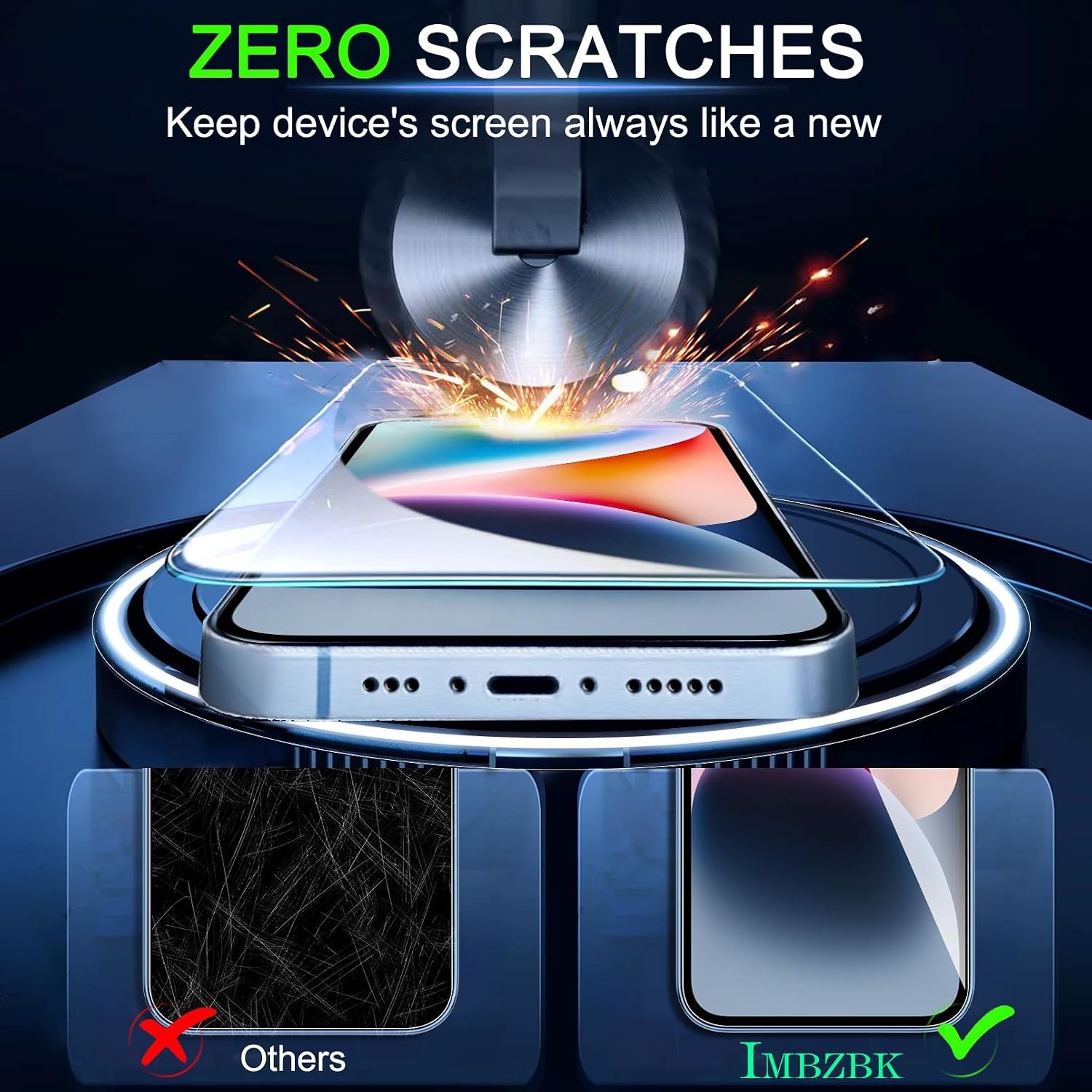 3 Pack Screen Protector for iPhone 14 with Camera Lens Protector, 9H Anti Scratc