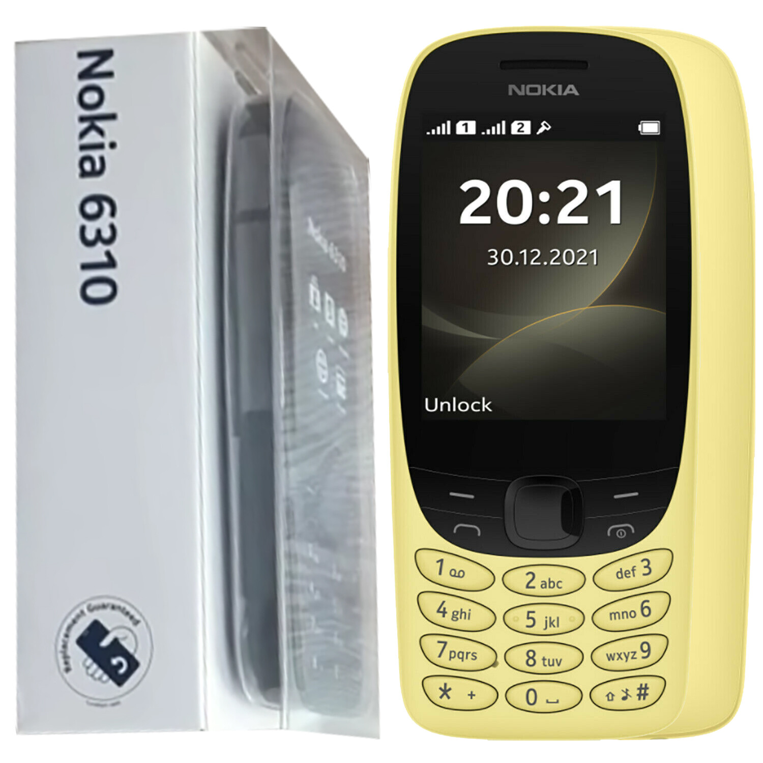 BNIB Nokia 6310 (2021) Dual SIM 8MB ROM +16MB RAM Yellow Factory Unlocked 2G GSM