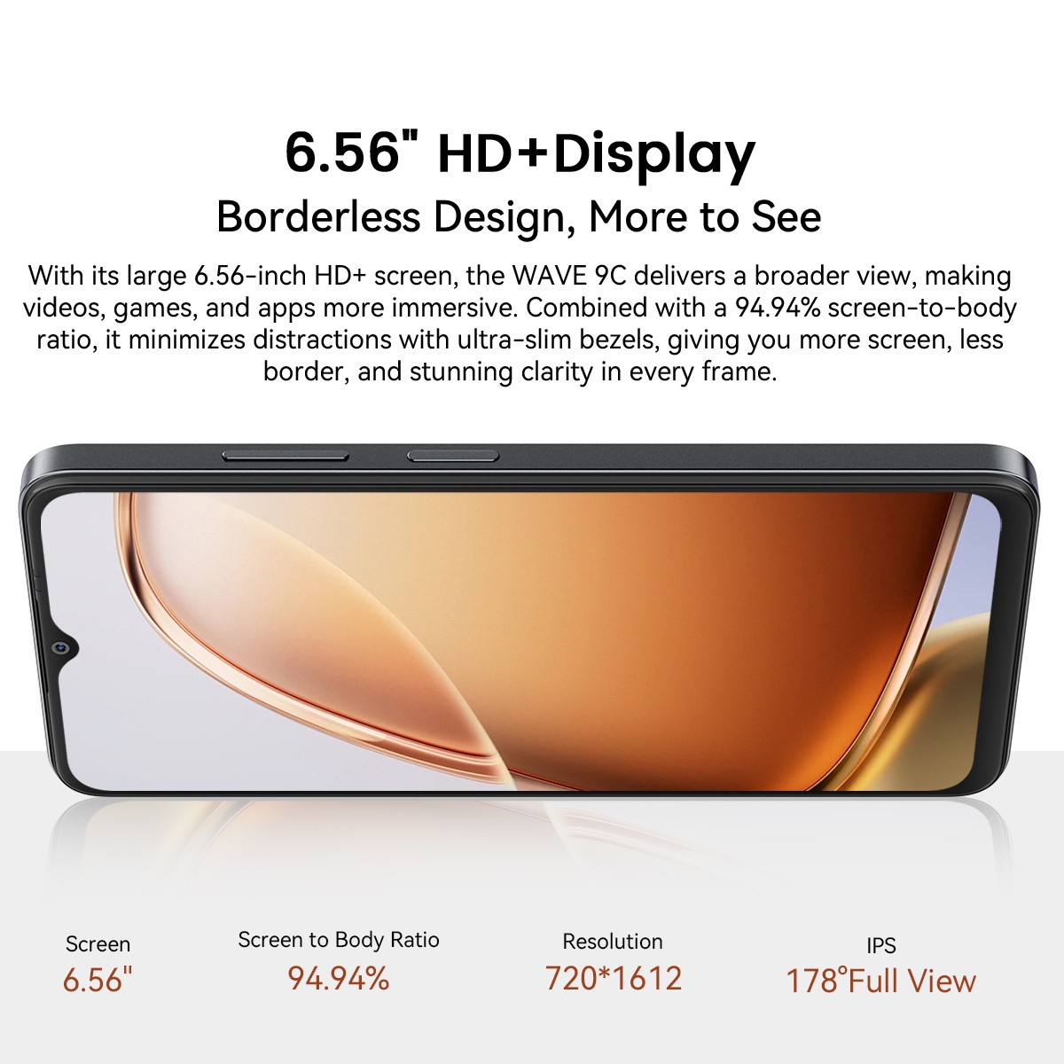 Blackview WAVE 9C Smartphone 12GB+128GB 6.56″ Android 15 5000mAh 13MP + 32GB TF