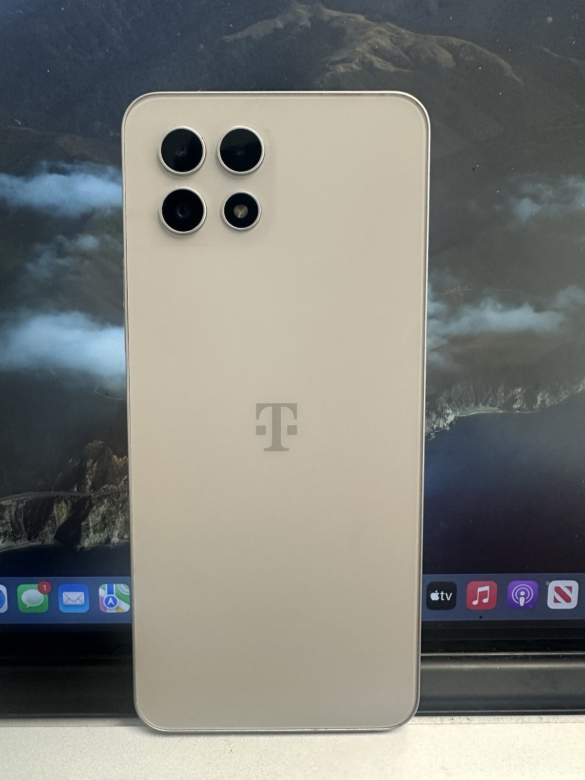 T-Mobile Beige Smartphone Bar Style with Quad Rear Camera System