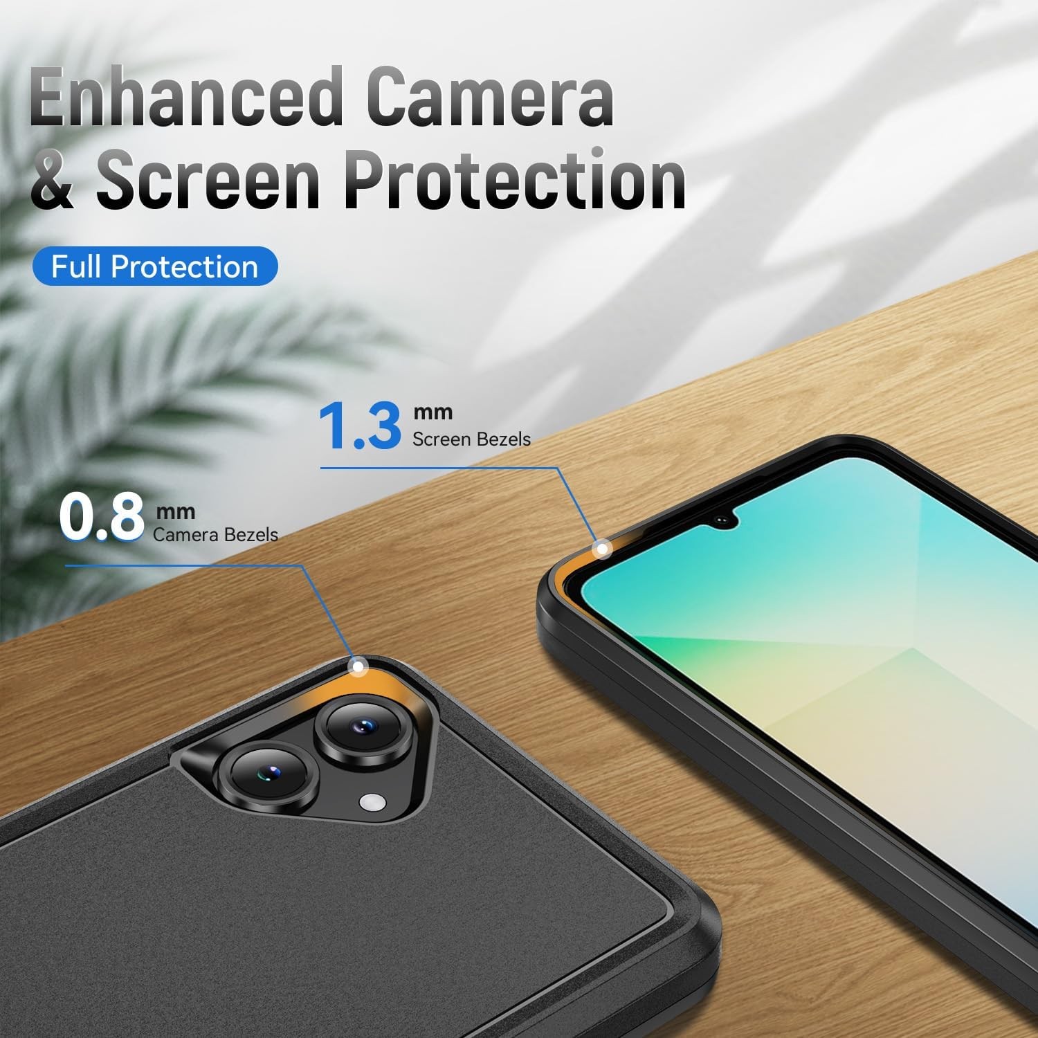 Case & Screen Protector for Samsung Galaxy A06 Slim Fit Heavy Duty Rugged Cover