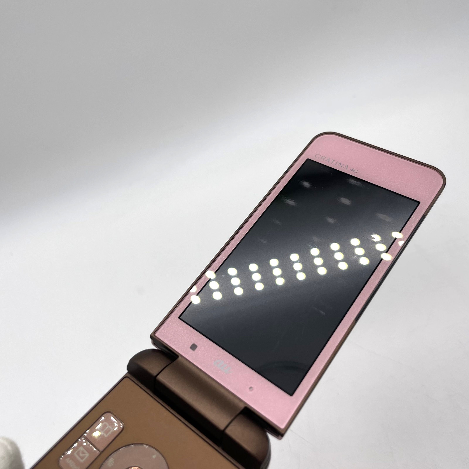 KYOCERA GRATINA KYF31 Pink Android Flip Phone Unlocked SIM Free Japan Clean