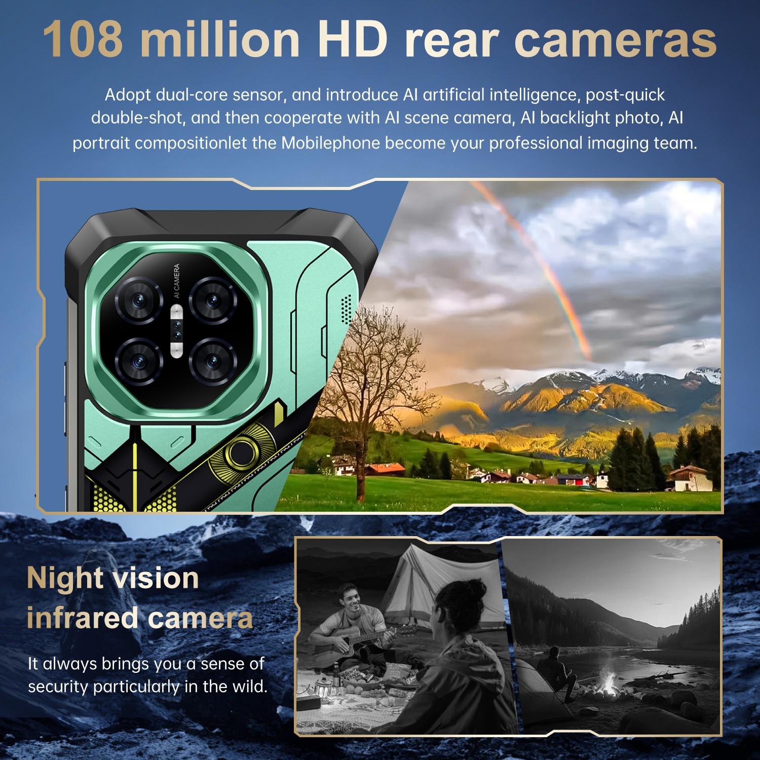 GAMAKOOO 26 Ultra Rugged Smartphone 256G Dual Sim 5G Unlocked Cell Phone 10000mA