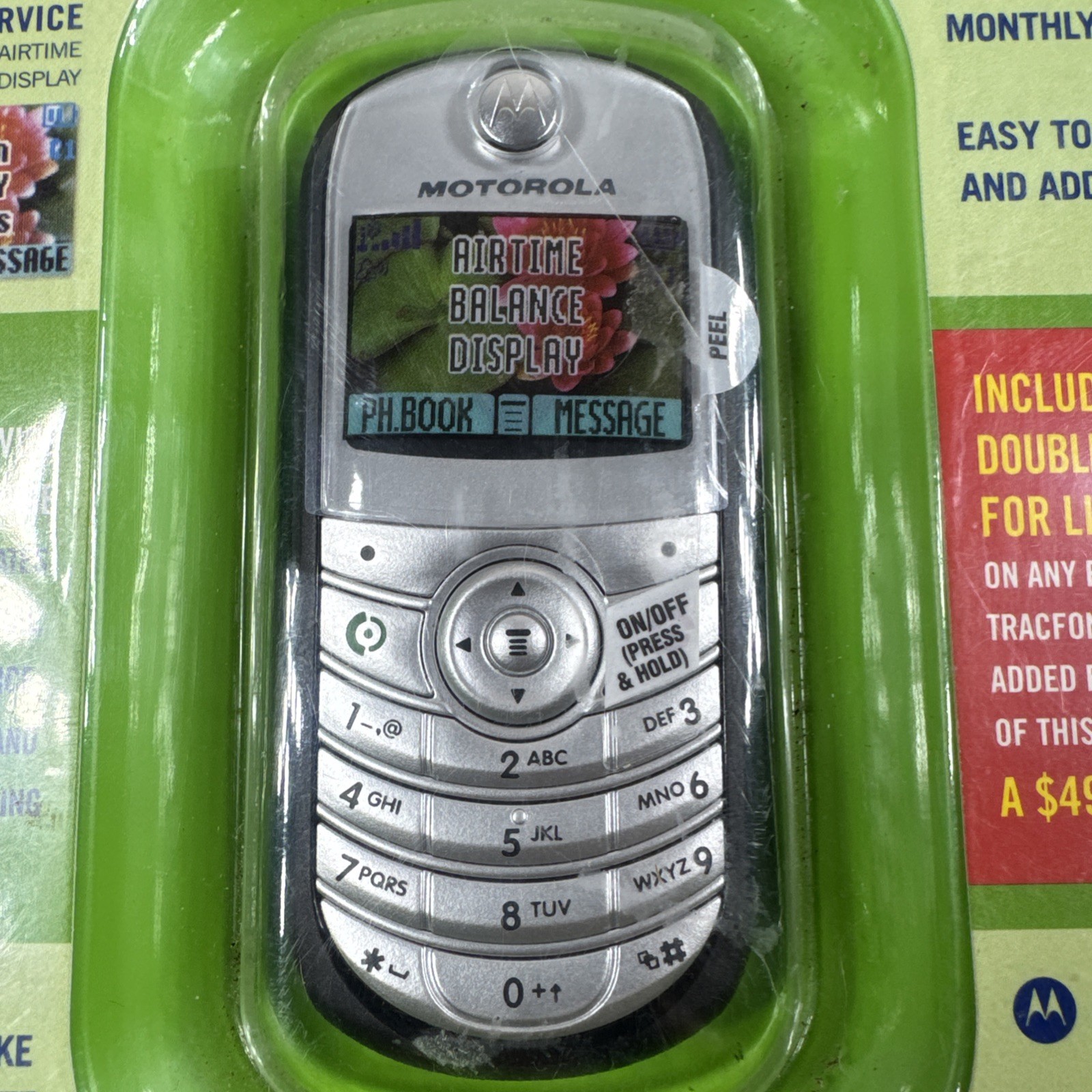 New Motorola C Series C139 – Black/Silver TracFone Cellular Phone Still Sealed
