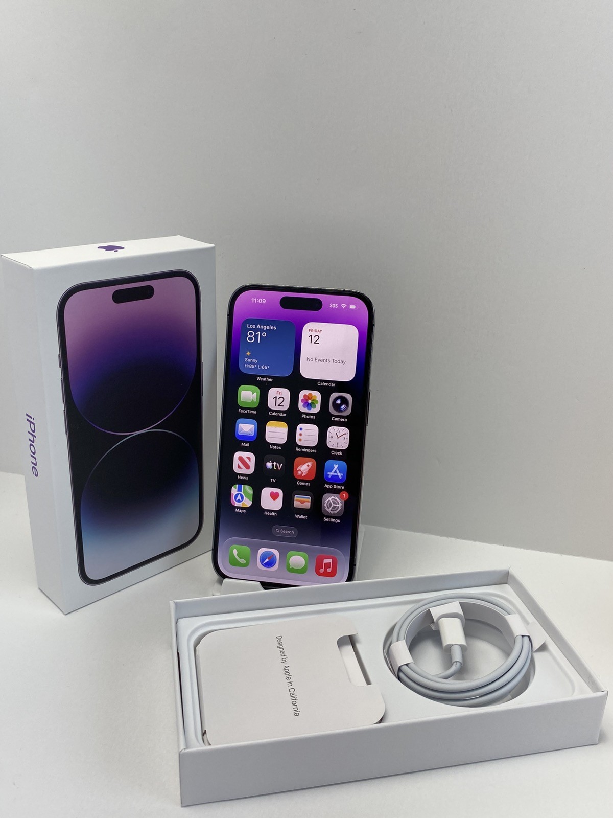 Apple iPhone 14 Pro A2650 512GB Purple 97% battery health Unlocked device