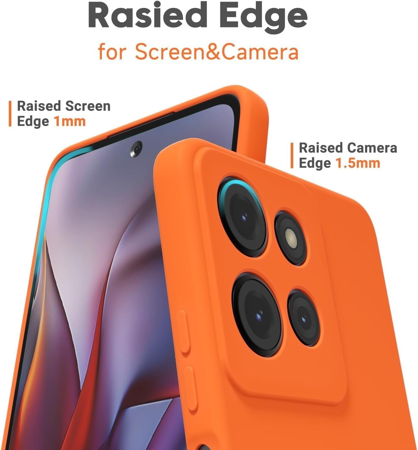 Motorola Moto G 2025 Case G Play 2026/ G 2026 Phone Case Silicone, Neon Orange