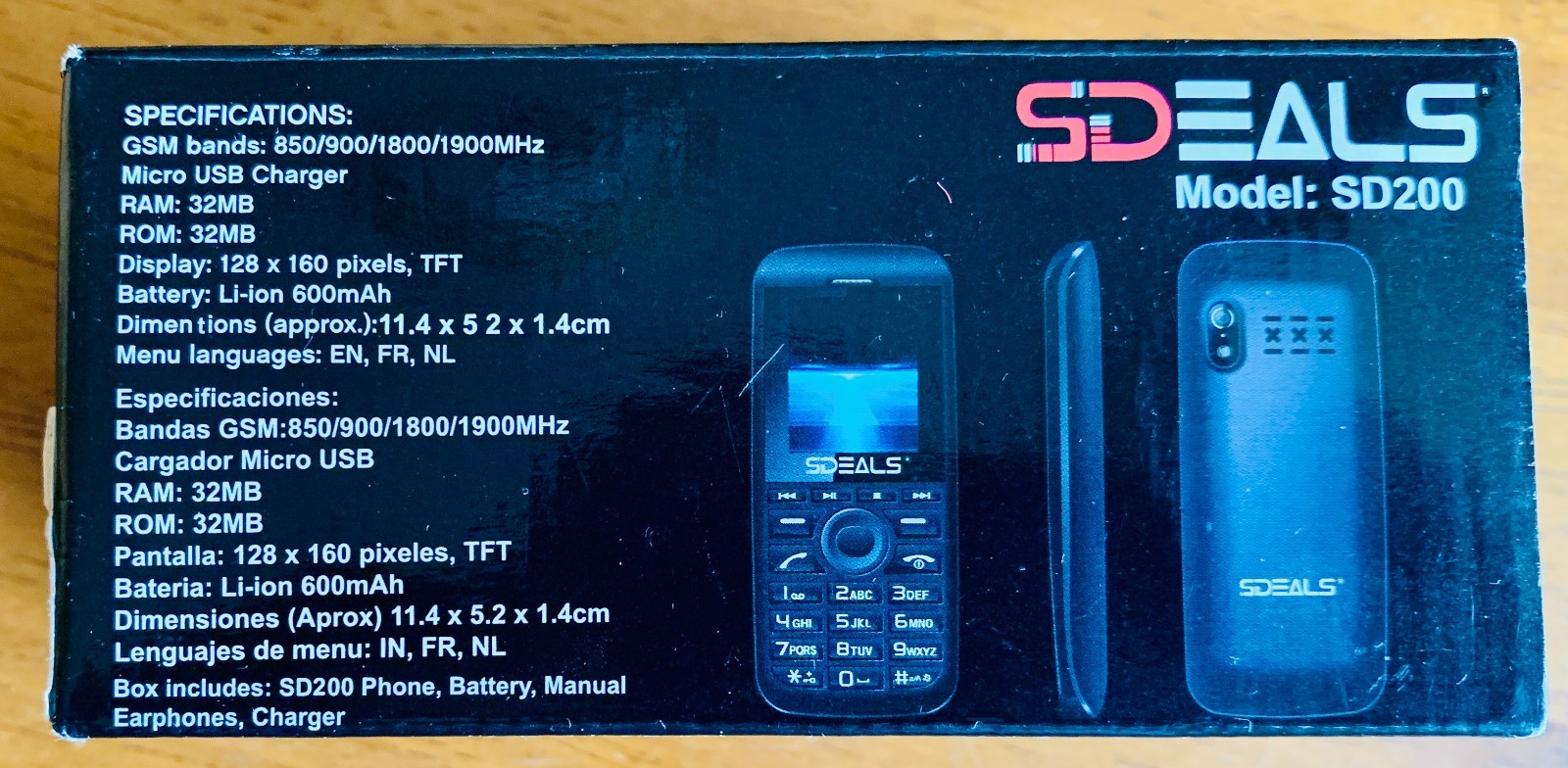 SDEALS SD200 – Unlocked 32 MB Rare Cellphone Dual SIM FM Radio NEW
