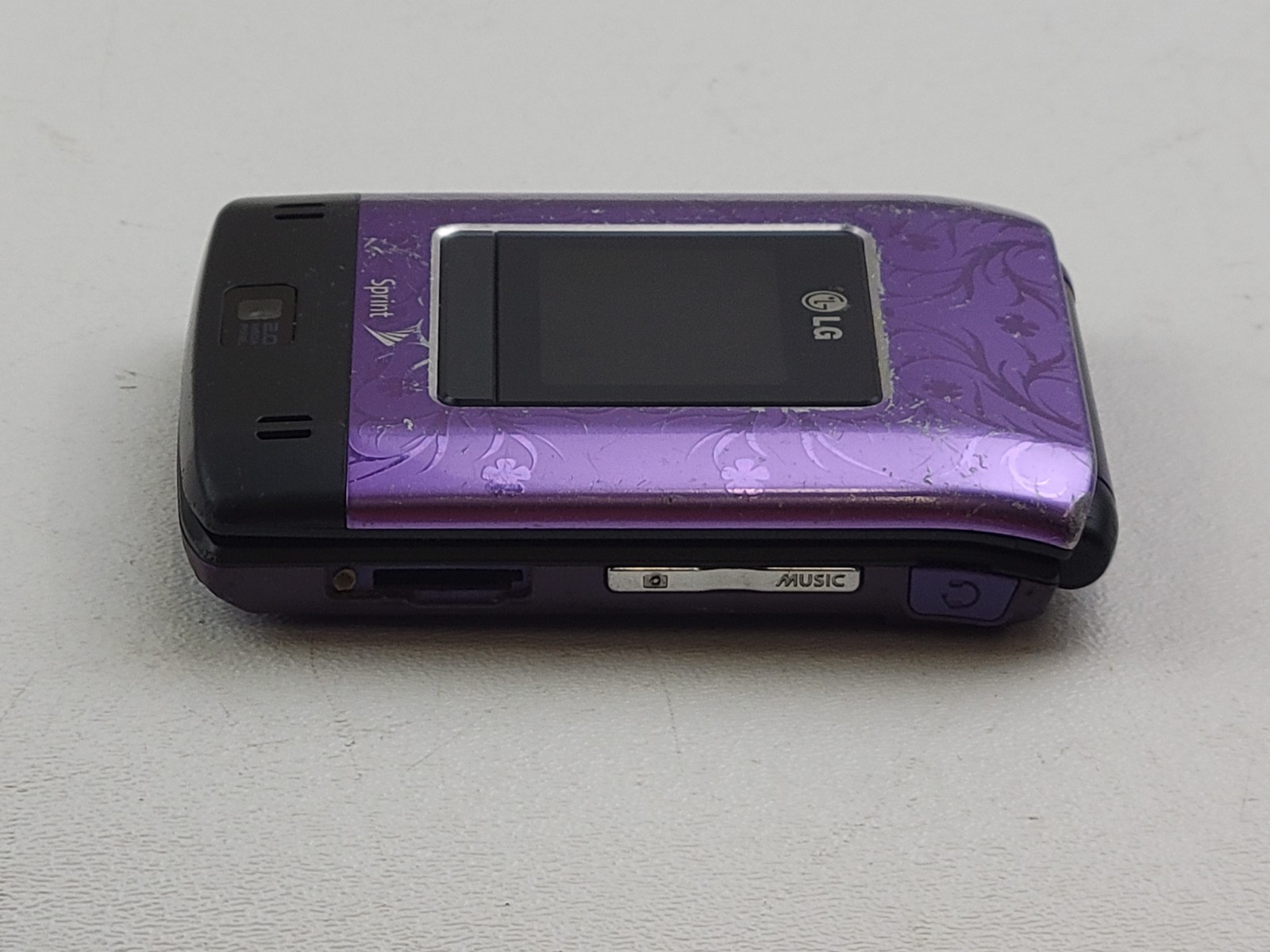 LG Lotus (LX600) Floral Purple Cell Phone for Sprint – WORKS! – H6198