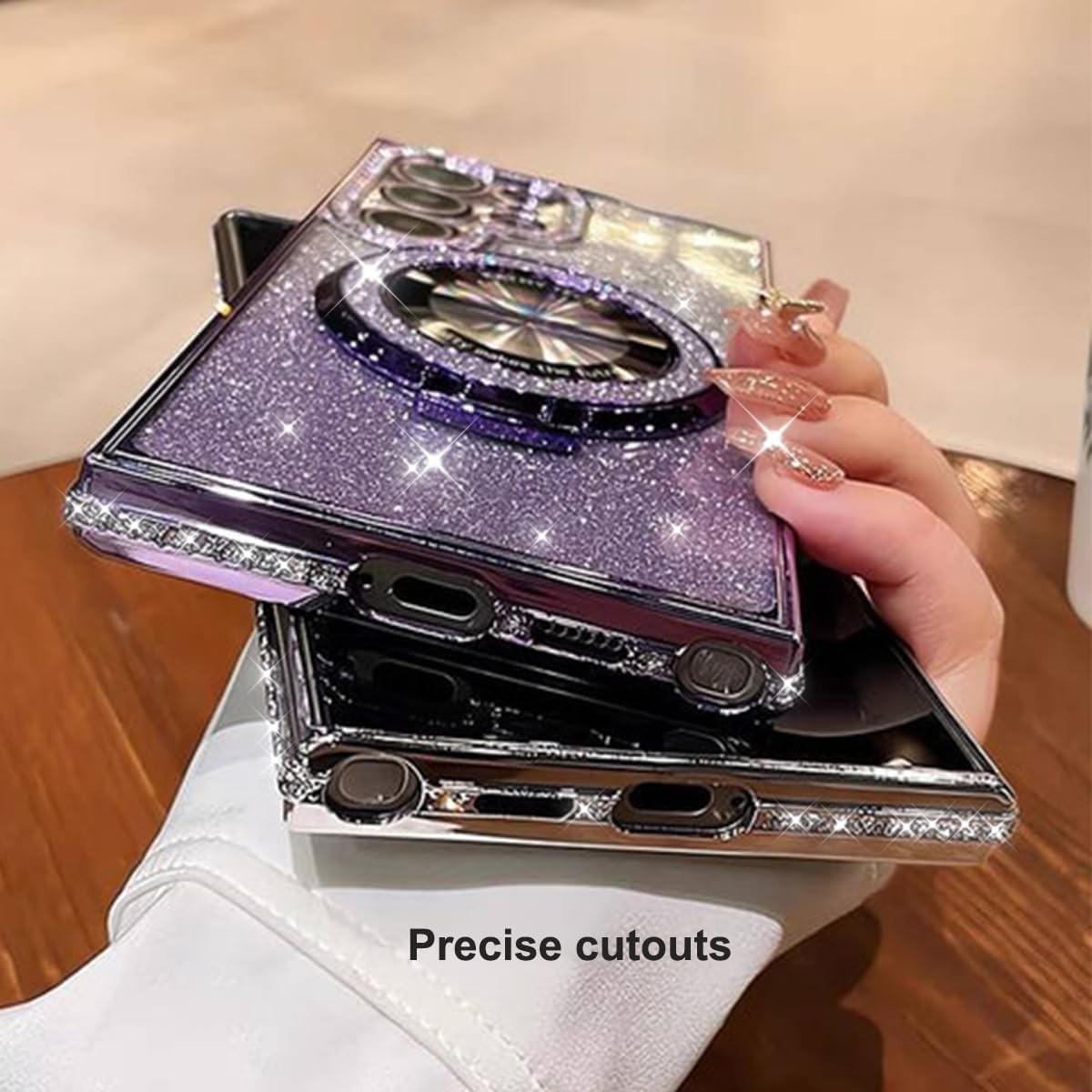 Glitter Magnetic Case for Samsung Galaxy S26 Ultra, Cute Bling Rhinestone Cover