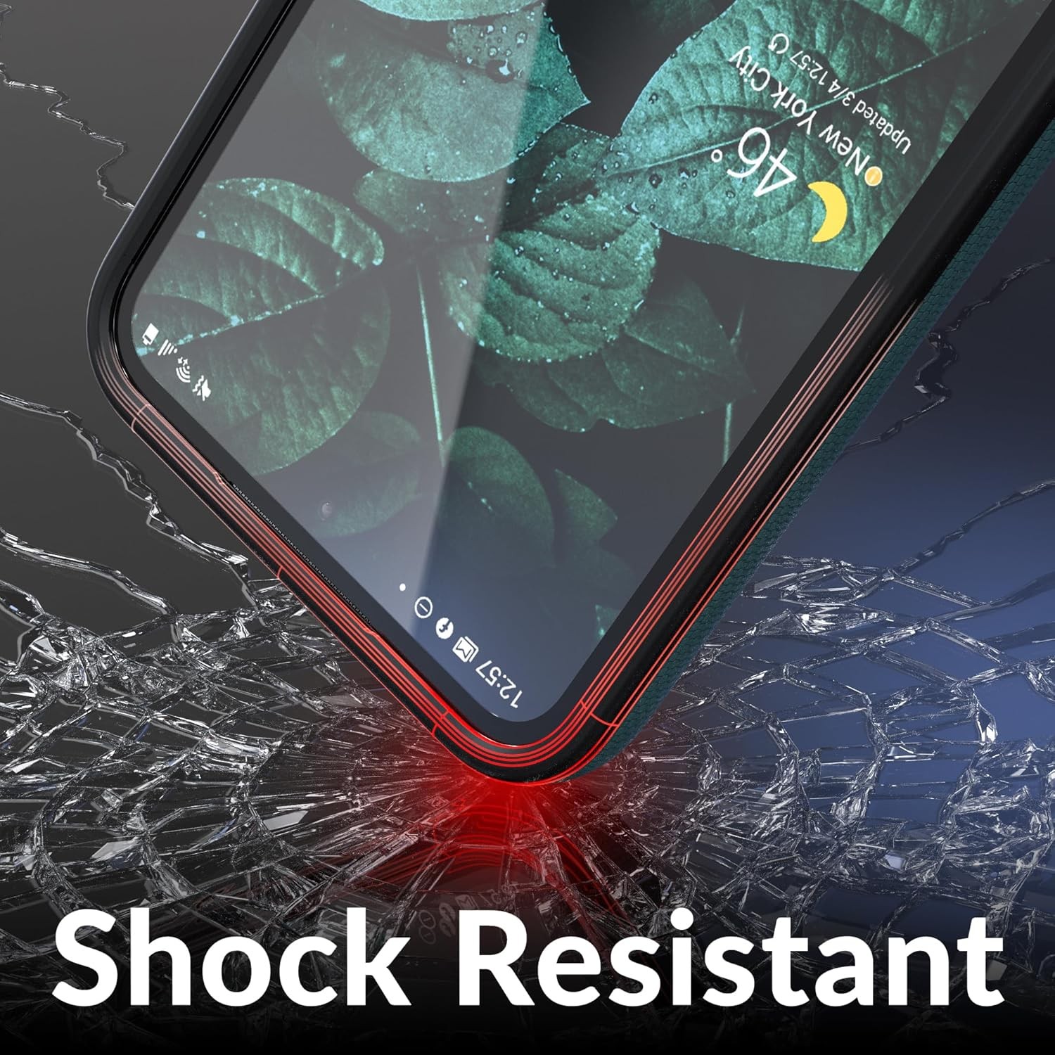 Samsung Galaxy S23 FE Case, Shockproof Protection Dual Layer Case – Forest Green