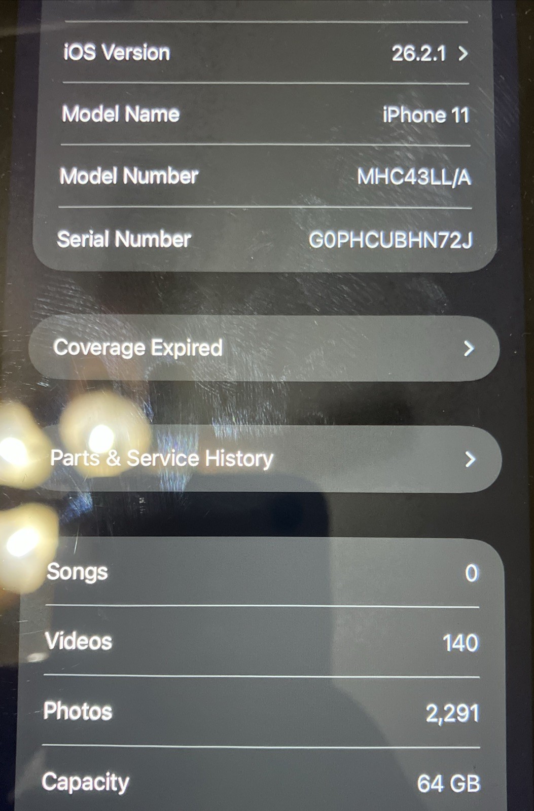 APPLE IPHONE 11 64GB MHC43LL/A VERIZON TESTED NO ICLOUD