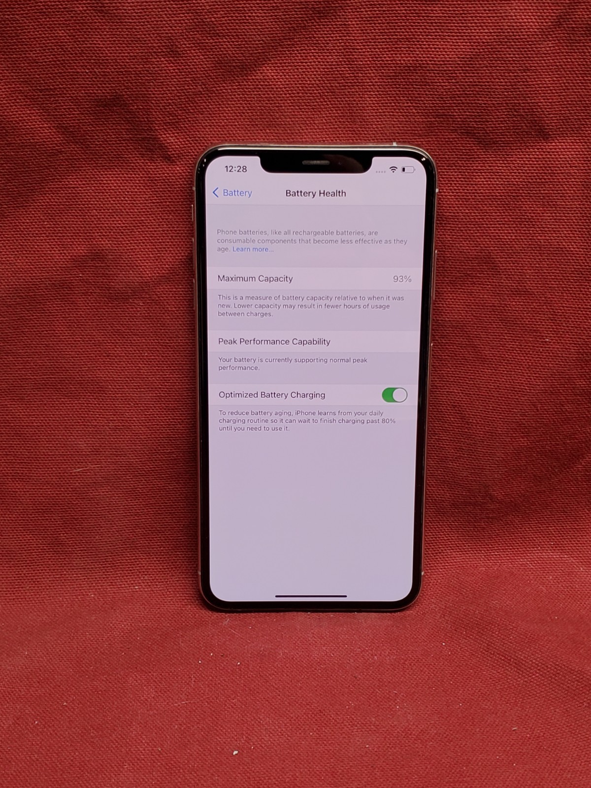 Apple iPhone XS Max, 256GB, Silver, Unlocked, MT6K2LL/A 93% Health #2920