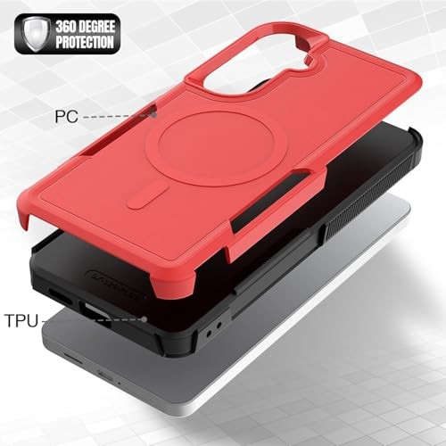 Magnetic 2-in-1 Military Grade Drop Heavy Duty Rugged Shockproof Case for Galaxy