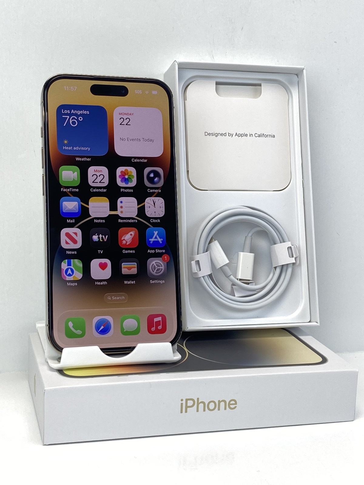 Apple iPhone 14 Pro A2650 1TB Gold Clean IMEI 97% battery health Unlocked