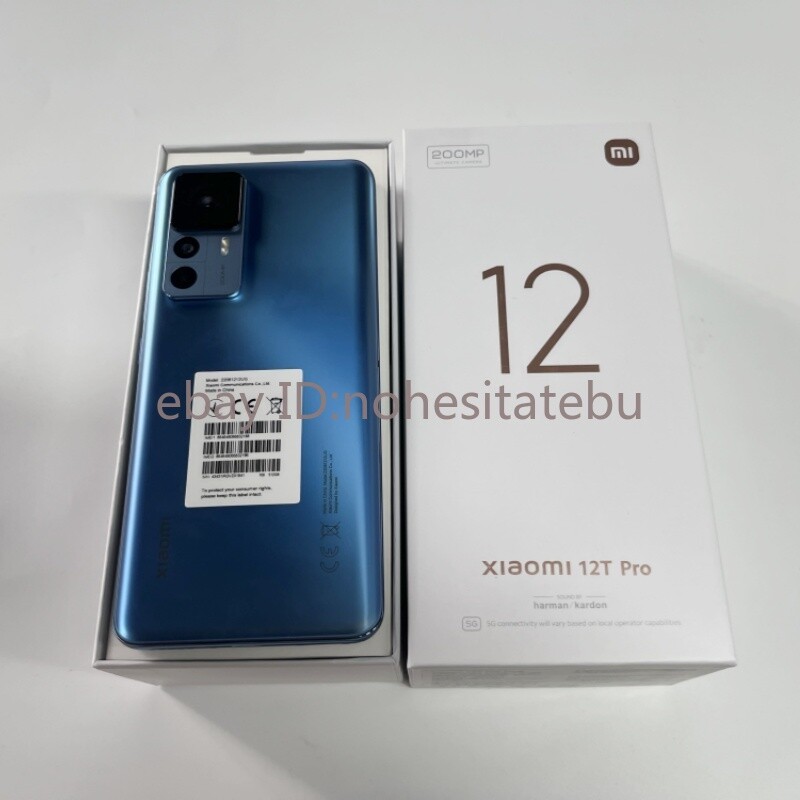 Unlocked Xiaomi 12T Pro 5G Dual SIM 12+256GB 200MP 6.67″ Original Phone 5000mAh