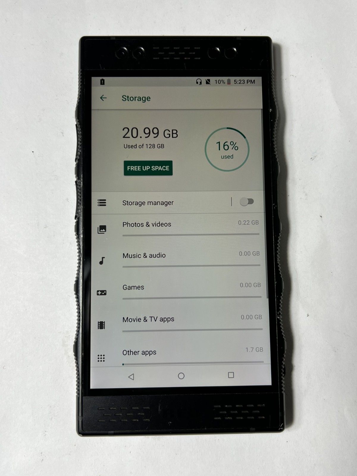 RED HYDROGEN One (H1A1000) 128GB – Black (Verizon) – Clean IMEI – Read Condition