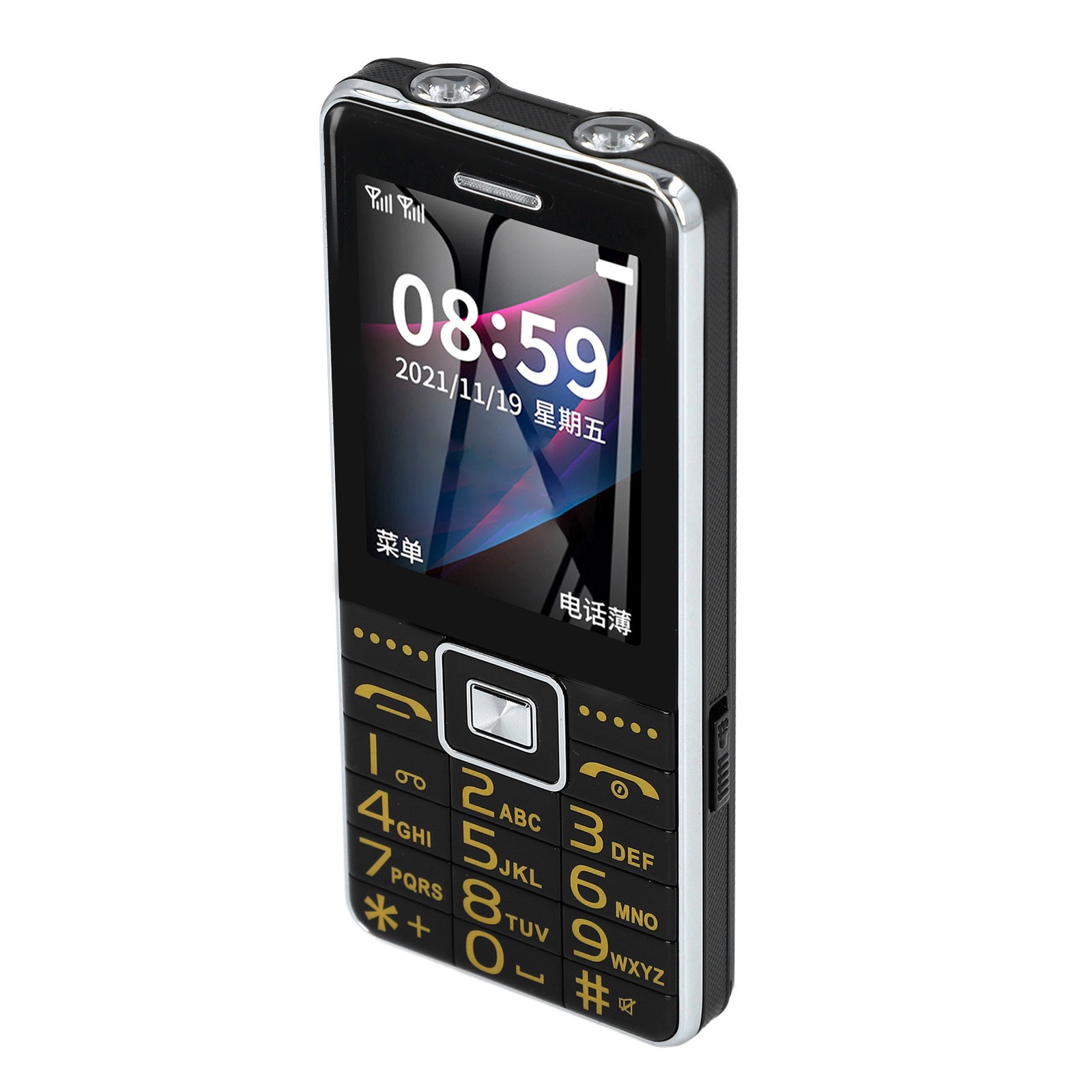 Big Button Cell Phone 2.4in Screen GSM Network 3 Card Slot Video Blutooth FM