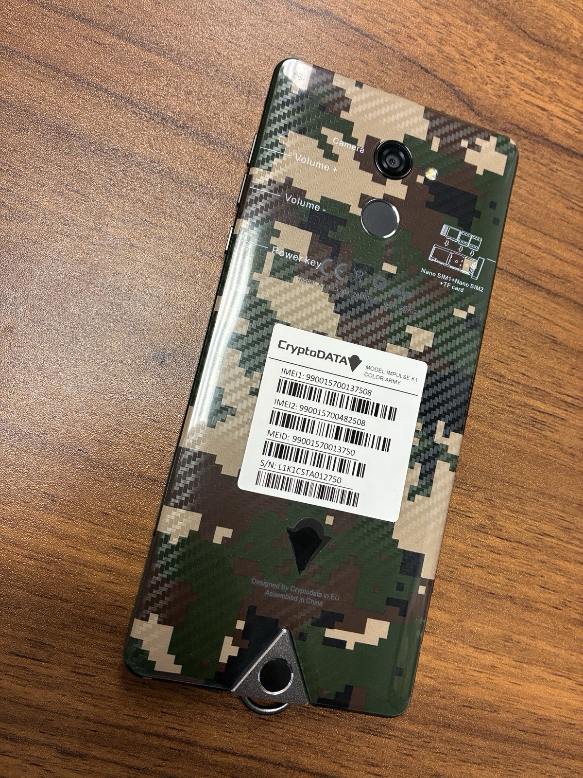 NEW Sealed Cryptodata Impulse K1 Unlocked 64GB Army Camo + 32GB + 32GB Cameo