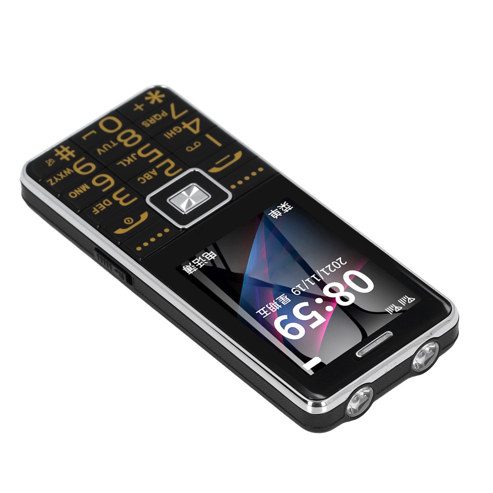 Big Button Cell Phone 2.4in Screen GSM Network 3 Card Slot Video Blutooth FM