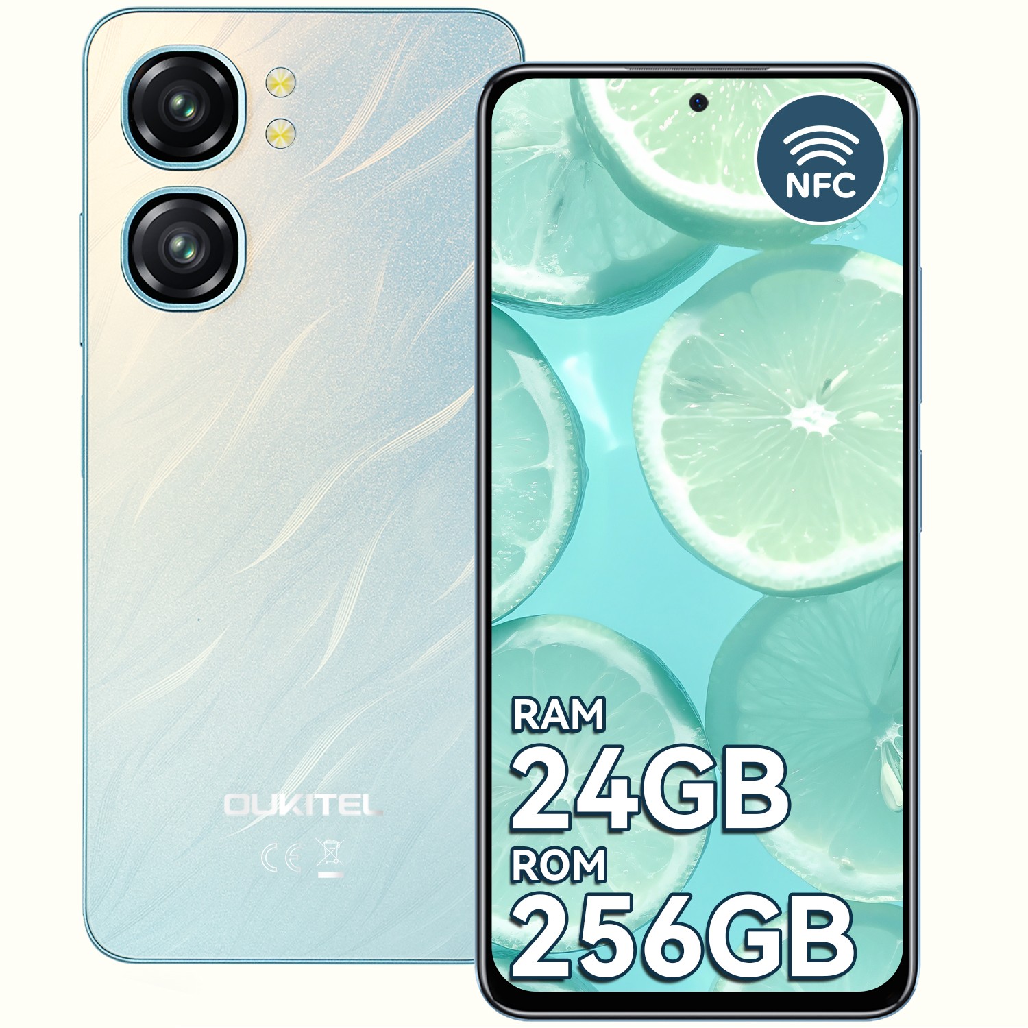 OUKITEL C58 Pro T-Mobile Cell Phone 24GB+256GB/1TB 5150mAh 6.7″ HD+ 90HZ NFC