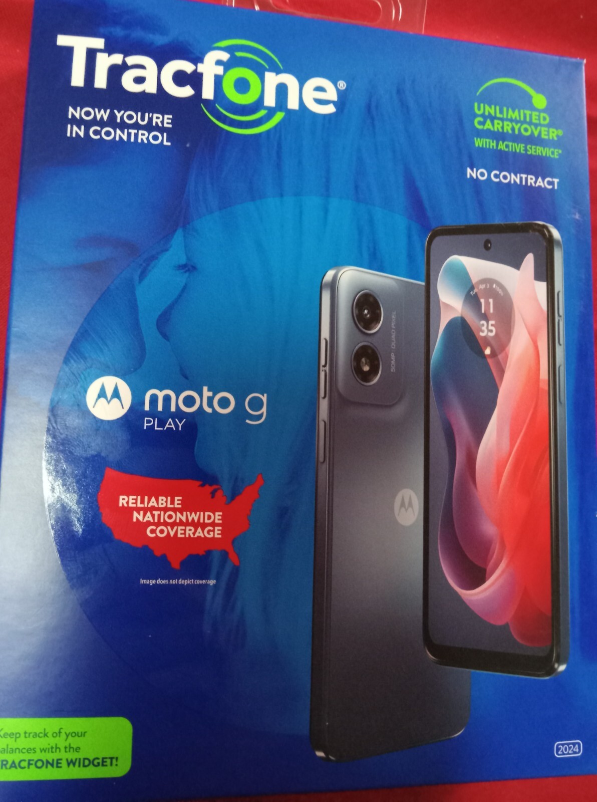 New Tracfone Moto G Play 2024/ 50MP Camera/ 64GB/ 6.5″ HD+ Display