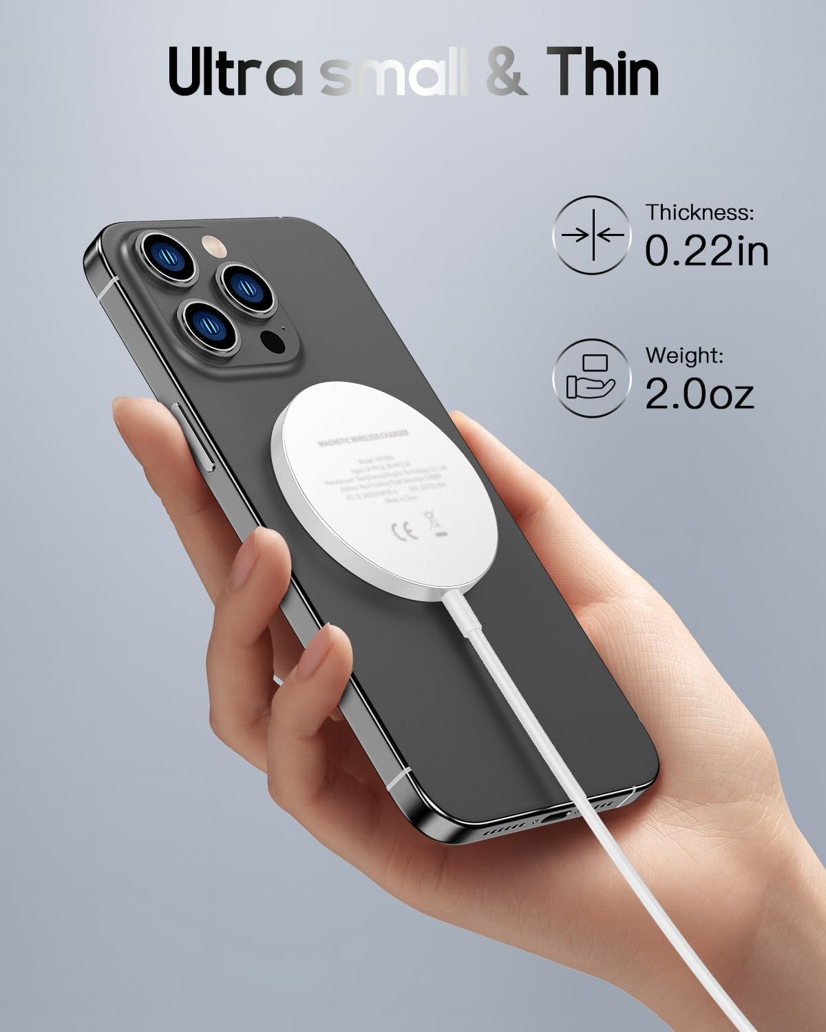 Wireless Fast Charger Pad for iPhone 17/17 Pro/17 Pro Max