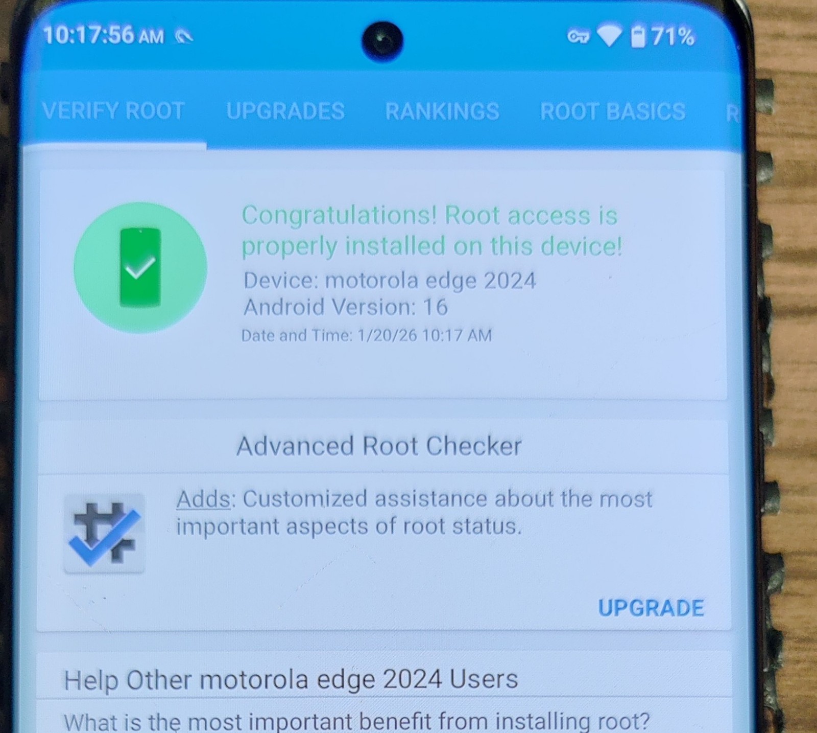 Motorola Edge 2024 Rooted Degoogled Kali Nethunter Android 16 T-Mobile Locked