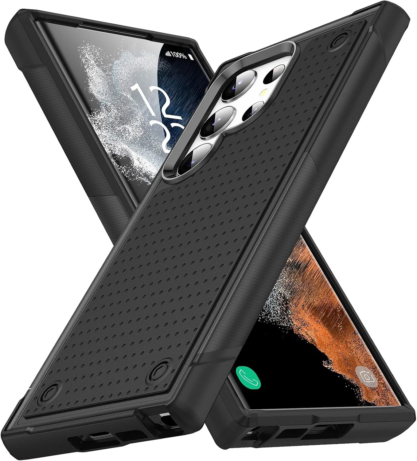 1. For Samsung Galaxy S23 Ultra Case 2 in 1 Military Grade Shockproof Cover 2.