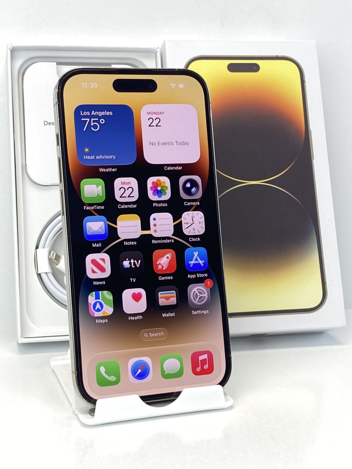 Apple iPhone 14 Pro A2650 1TB Gold 98% battery health Unlocked device