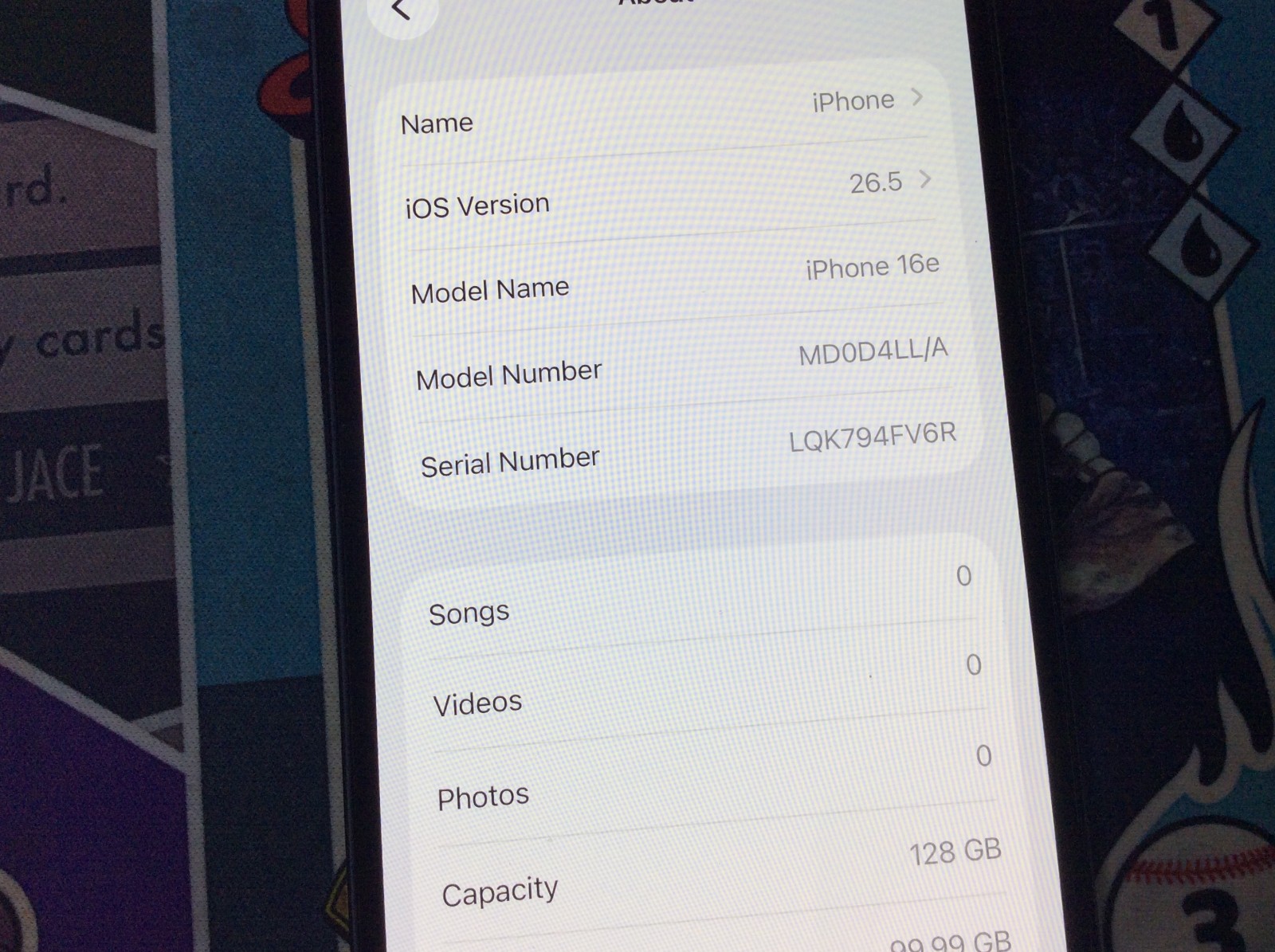 Apple iPhone 16e A3212 MD0D4LL/A 6.1″ Black 128GB smartphone READ