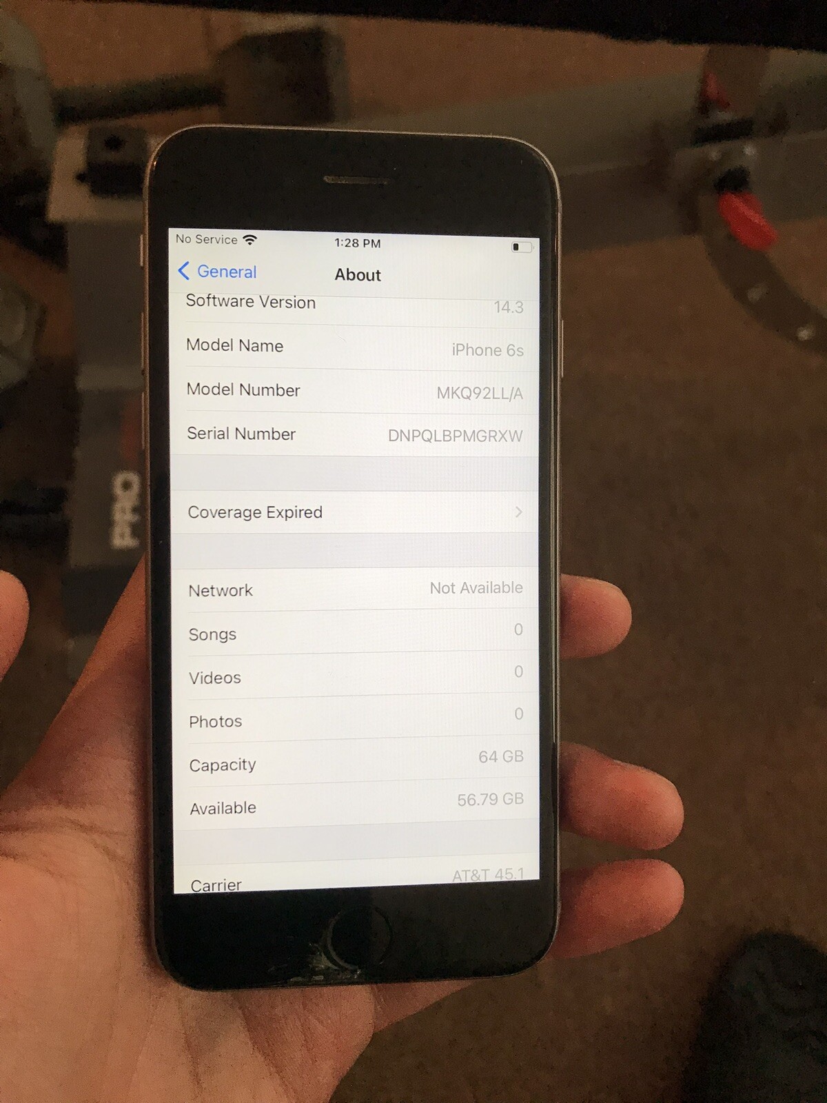 Apple iPhone 6s – 64GB – Space Gray (AT&T) A1633 (CDMA + GSM)