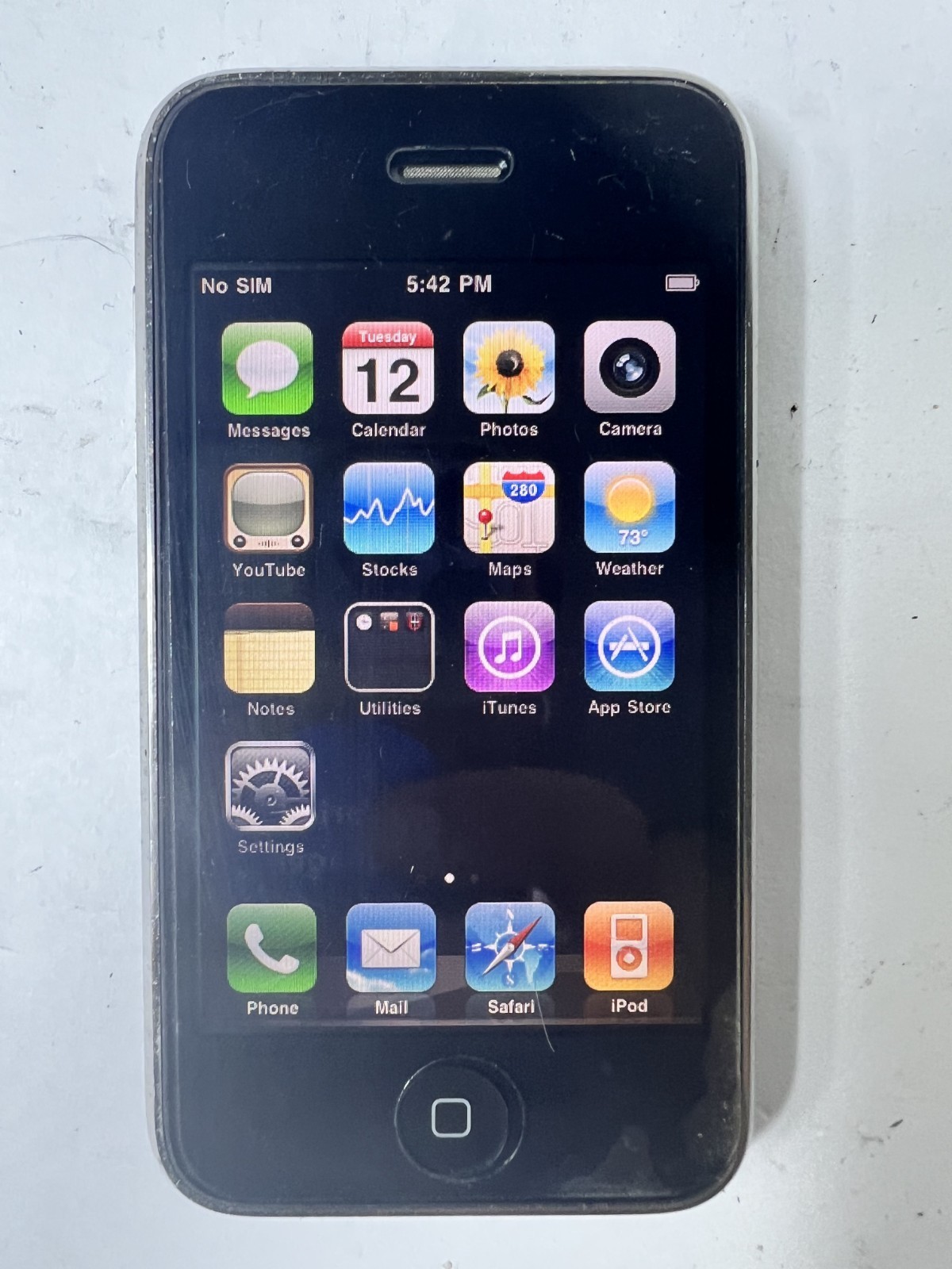 iPhone 3G 8GB Black (AT&T) A1241 (GSM) MB702LL iOS 4.1.0 tested & reset Working!