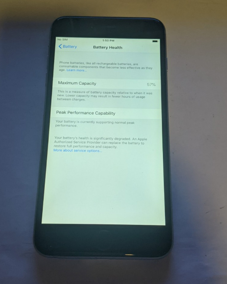 Apple iPhone 6 Plus 128GB(A1522) Space Gray (AT&T) Fully Functional – See Below