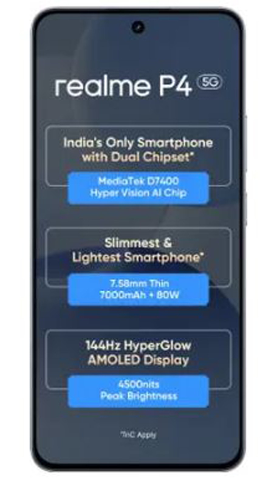 realme P4 5G (Engine Blue, 128 GB) (8 GB RAM) Mediatek Dimensity 7400 Processor