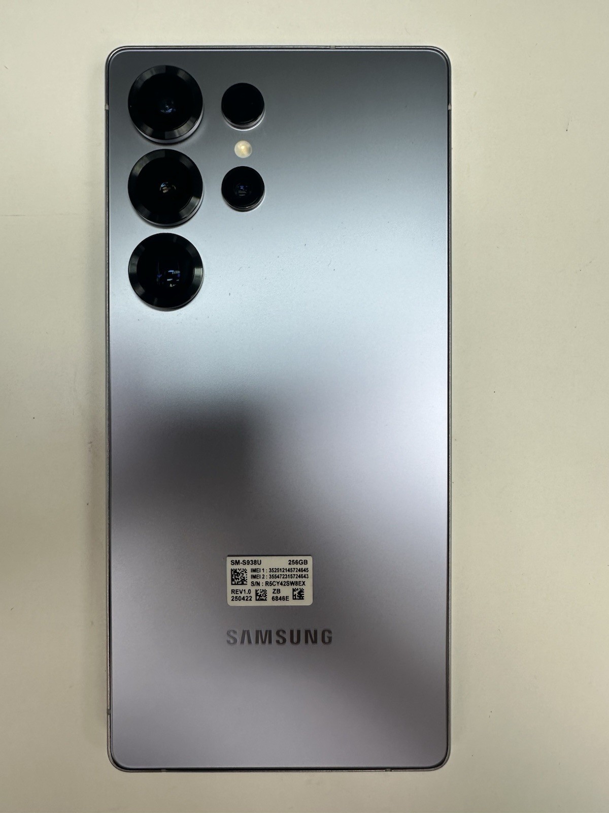 Samsung Galaxy S25 Ultra – 256 GB – Titanium Silverblue (AT&T),FOR PARTS,AS-IS.