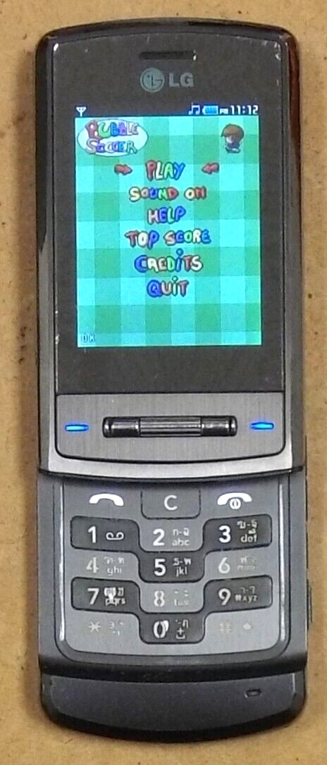 LG Shine KE970 – Gray and Silver ( Unlocked ) Super Rare Slider Phone – Bundled