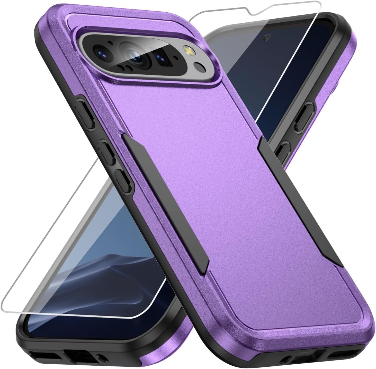 Heavy-Duty Tough Rugged Shockproof Protective Case for Pixel 9 Pro with Screen P
