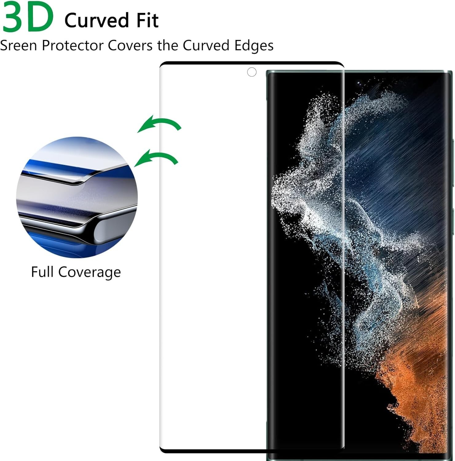 Samsung Galaxy S22 Ultra [2+2 Pack] Screen Protector + Tempered Glass Camera