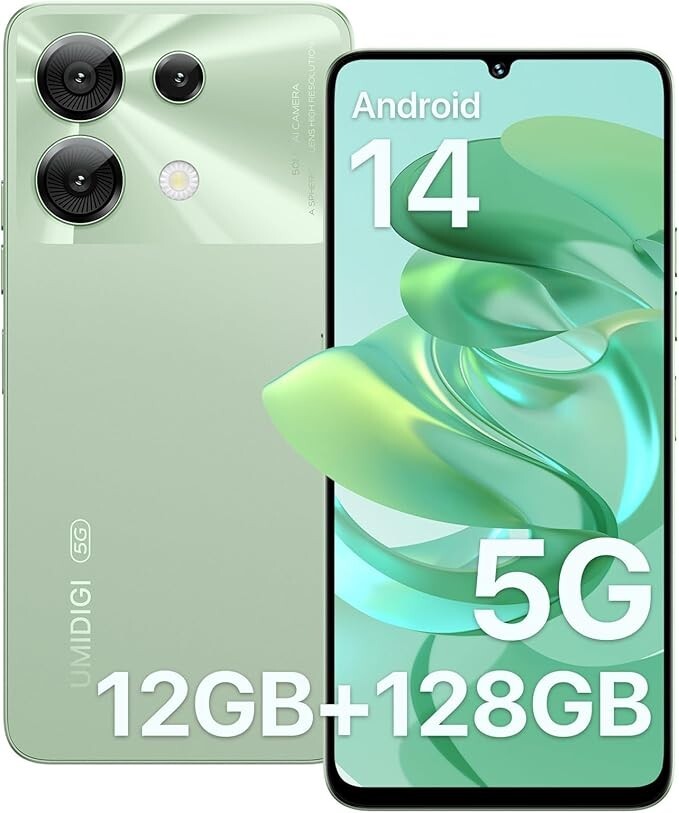 UMIDIGI G9 5G 6GB+128GB Android 14 Octa Core 5000mAh 6.75” Unlocked Smartphone