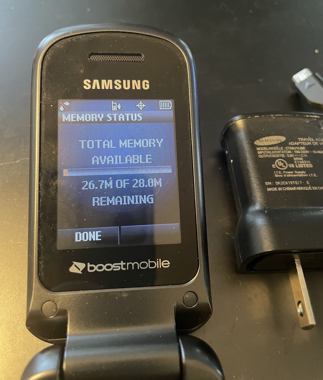 Samsung Factor SPH-M260 – Slate Gray ( Boost Mobile ) Rare CDMA Flip Phone