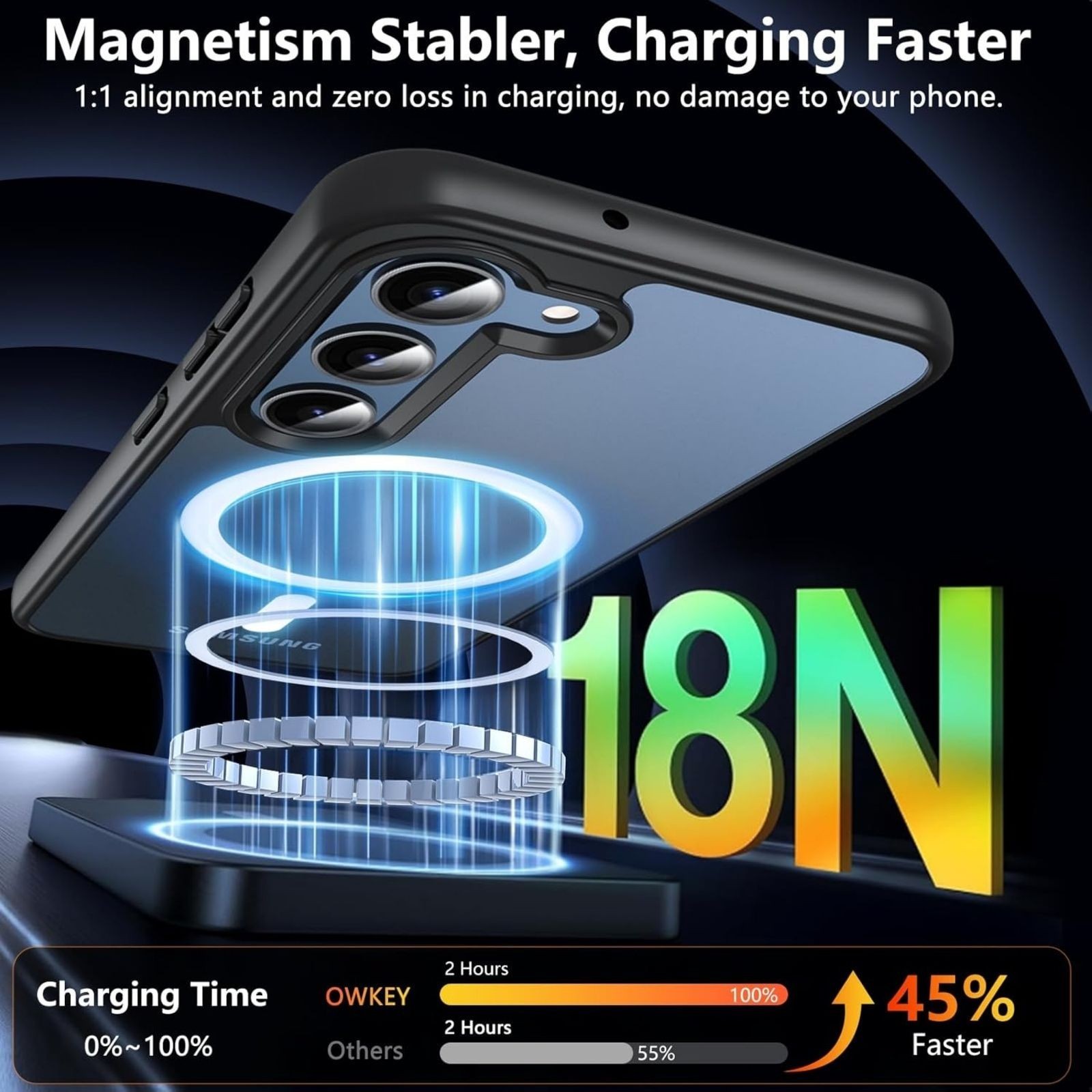 For Samsung Galaxy S23 Case 6.1″ Magnetic Case,Carbon Fiber Protective Bumper