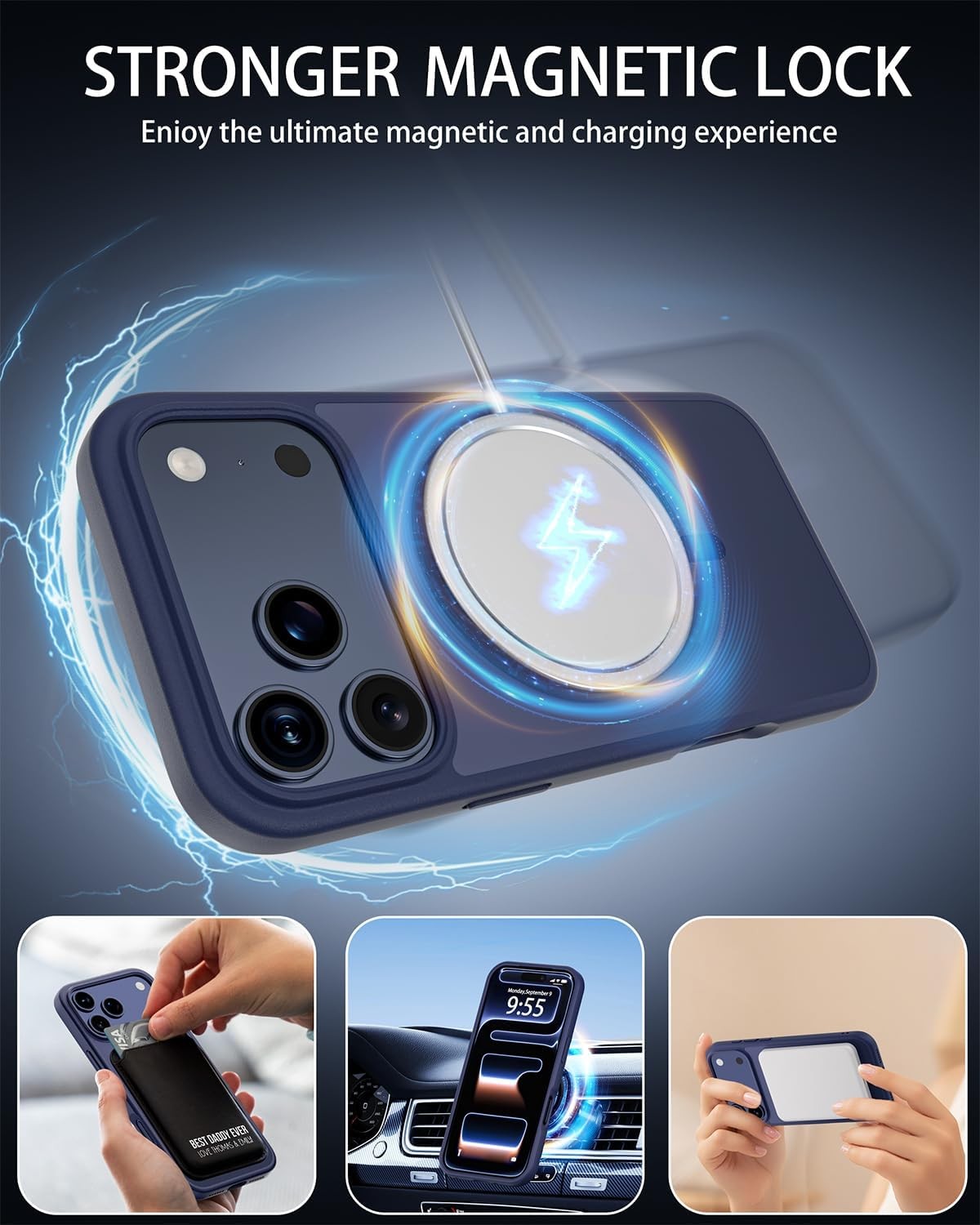 3-in-1 Full Protection Case for iPhone 17 Pro Max, Includes Screen Protector & C