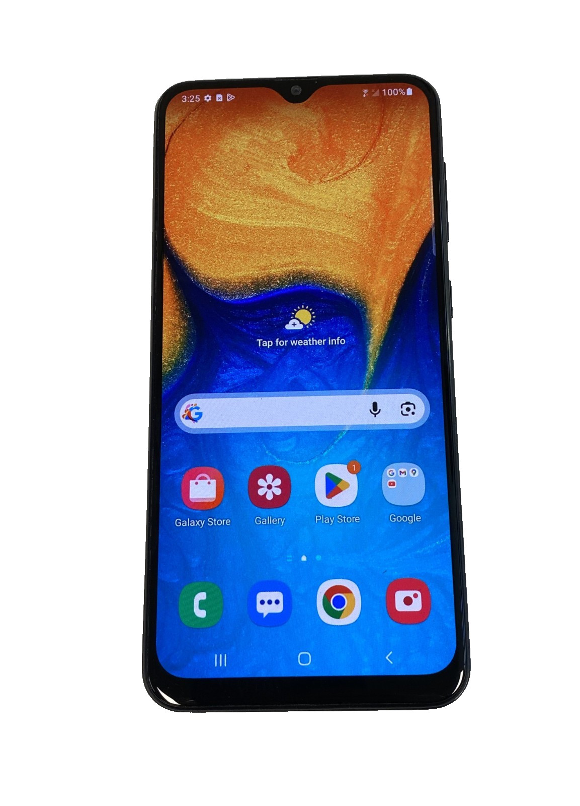Samsung Galaxy A20 32GB SM-A205U Verizon Black – Back Panel Damage PARTS
