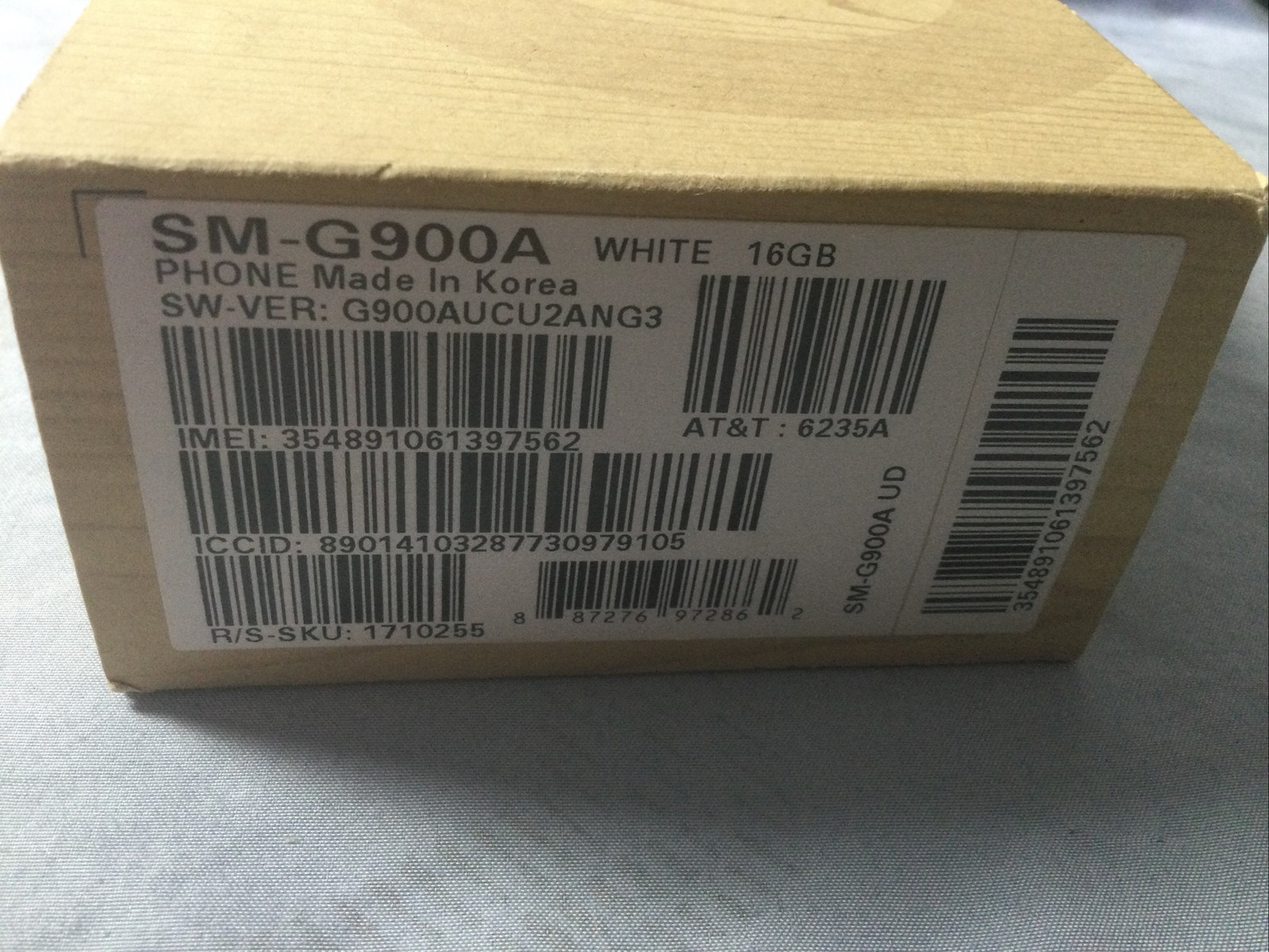 Samsung Galaxy S5 SM-G900A 16GB White AT&T T-mobile Smartphone Very Good