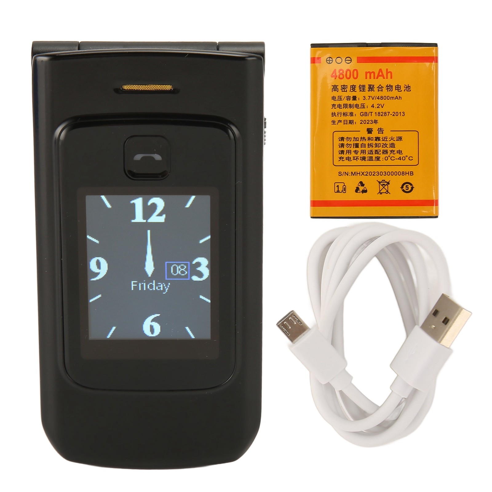 YEEMI K21+ 4G Flip Cell Phone Big Button 2.6in 1.77in Dual Screen Loud Soun XYIY